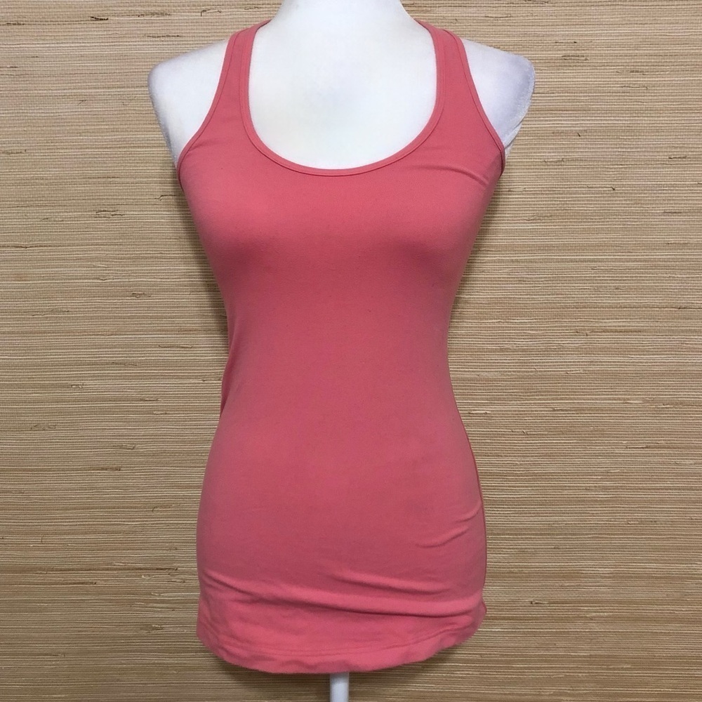 Lululemon Pink Reversible Logo Racerback Tank Size Small